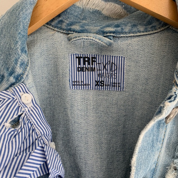 Distressed Zara jean jacket - Picture 2 of 5